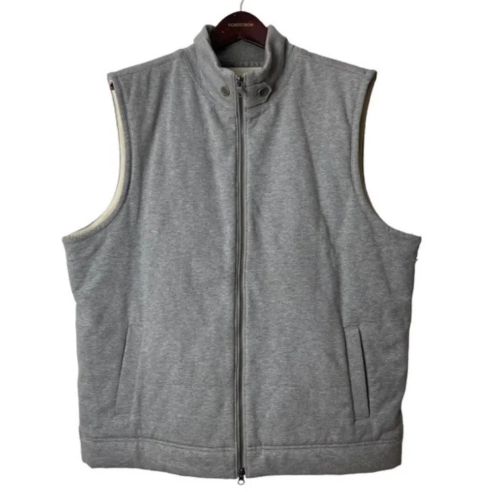 Banana Republic Gray Vest Men’s Large Jersey Full Zip